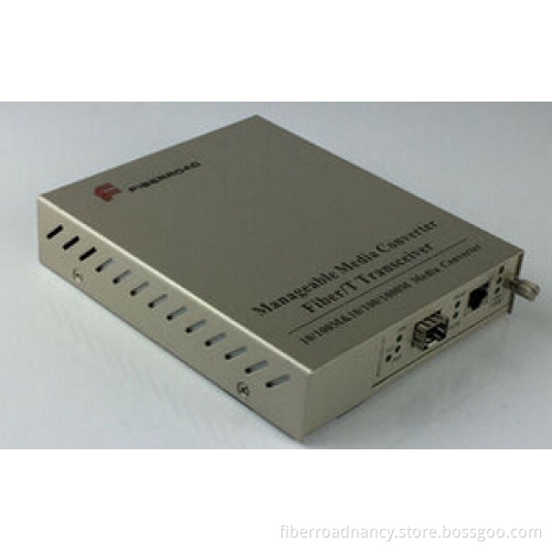 One to One Managed Gigabit Fiber Optic Media Converter with remote control